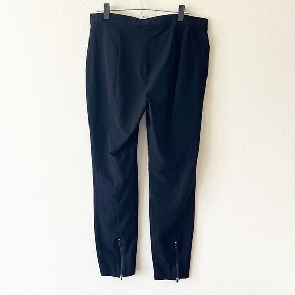 Eileen Fisher Black Back Ankle Zip Trouser Pants - Picture 4 of 8